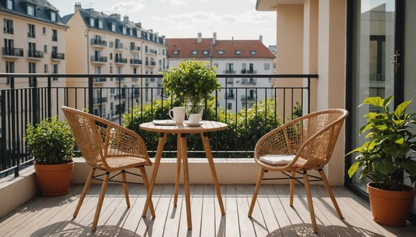 Créez un coin détente avec un ensemble table et chaise balcon